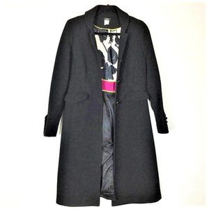 J. Crew Timeless Black Wool Dress Coat size 2